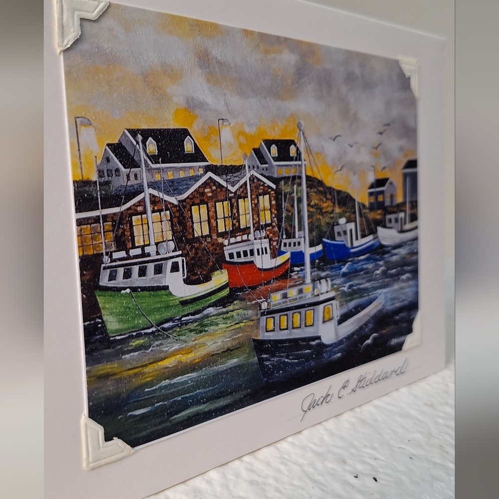 Massachusetts Harbor 4x6 Notecard by Jack E. Stiddard